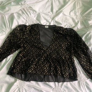 Aritzia Sunday best black and gold camisole/blouse